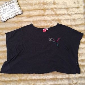 PUMA Gray Crop Top Medium Originally $69!